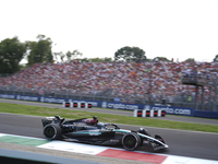 George Russell of the UK drives the (63) Mercedes-AMG Petronas F1 Team F1 W15 E Performance Mercedes during the race of the Formula 1 Pirell...