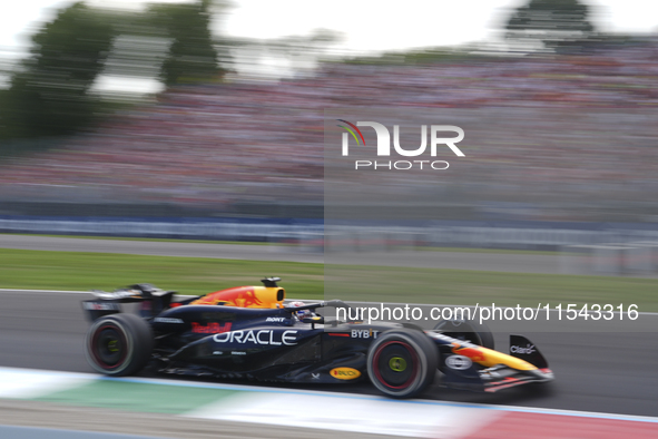 Max Verstappen of the Netherlands drives the Oracle Red Bull Racing RB20 Honda RBPT during the race of the Formula 1 Pirelli Gran Premio d'I...