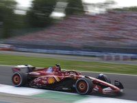 Charles Leclerc of Monaco drives the (16) Scuderia Ferrari SF-24 Ferrari during the race of the Formula 1 Pirelli Gran Premio d'Italia 2024...