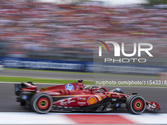 Charles Leclerc of Monaco drives the (16) Scuderia Ferrari SF-24 Ferrari (