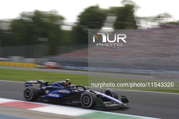 Franco Colapinto of Argentina drives the (43) Williams Racing FW46 Mercedes during the race of the Formula 1 Pirelli Gran Premio d'Italia 20...