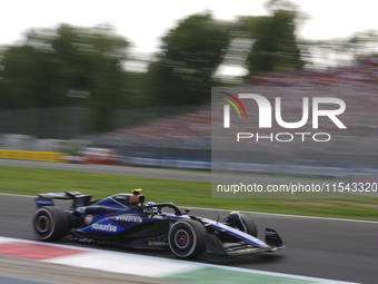 Franco Colapinto of Argentina drives the (43) Williams Racing FW46 Mercedes during the race of the Formula 1 Pirelli Gran Premio d'Italia 20...