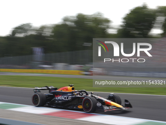 Max Verstappen of the Netherlands drives the Oracle Red Bull Racing RB20 Honda RBPT during the race of the Formula 1 Pirelli Gran Premio d'I...