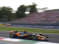 Oscar Piastri of Australia drives the (81) McLaren F1 Team MCL38 Mercedes during the race of the Formula 1 Pirelli Gran Premio d'Italia 2024...