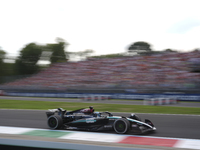 George Russell of the UK drives the (63) Mercedes-AMG Petronas F1 Team F1 W15 E Performance Mercedes during the race of the Formula 1 Pirell...