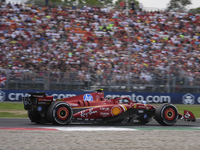 Carlos Sainz Jr. of Spain drives the (55) Scuderia Ferrari SF-24 Ferrari during the race of the Formula 1 Pirelli Gran Premio d'Italia 2024...