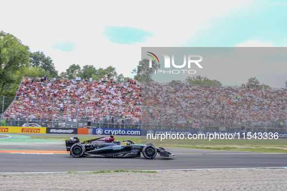 Lewis Hamilton of the UK drives the (44) Mercedes-AMG Petronas F1 Team F1 W15 E Performance Mercedes during the race of the Formula 1 Pirell...