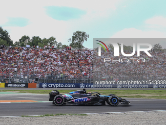 Esteban Ocon of France drives the (31) BWT Alpine F1 Team A524 Renault during the race of the Formula 1 Pirelli Gran Premio d'Italia 2024 in...