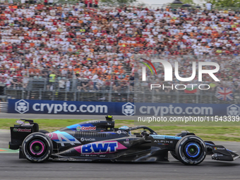 Pierre Gasly of France drives the (10) BWT Alpine F1 Team A524 Renault during the race of the Formula 1 Pirelli Gran Premio d'Italia 2024 in...