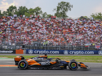 Oscar Piastri of Australia drives the (81) McLaren F1 Team MCL38 Mercedes during the race of the Formula 1 Pirelli Gran Premio d'Italia 2024...