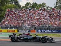 Lewis Hamilton of the UK drives the (44) Mercedes-AMG Petronas F1 Team F1 W15 E Performance Mercedes during the race of the Formula 1 Pirell...