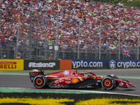 Carlos Sainz Jr. of Spain drives the (55) Scuderia Ferrari SF-24 Ferrari during the race of the Formula 1 Pirelli Gran Premio d'Italia 2024...