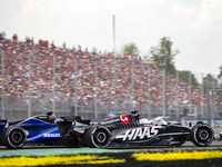 Kevin Magnussen of Denmark drives the (20) MoneyGram Haas F1 Team VF-24 Ferrari during the race of the Formula 1 Pirelli Gran Premio d'Itali...