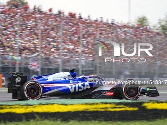 Daniel Ricciardo of Australia drives the (3) Visa Cash app RB VCARB01 Honda RBPT during the race of the Formula 1 Pirelli Gran Premio d'Ital...