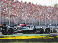 George Russell of the UK drives the (63) Mercedes-AMG Petronas F1 Team F1 W15 E Performance Mercedes during the race of the Formula 1 Pirell...