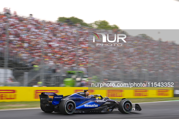 Alexander Albon of Thailand drives the (23) Williams Racing FW46 Mercedes during the race of the Formula 1 Pirelli Gran Premio d'Italia 2024...