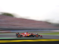 Charles Leclerc of Monaco drives the (16) Scuderia Ferrari SF-24 Ferrari during the race of the Formula 1 Pirelli Gran Premio d'Italia 2024...