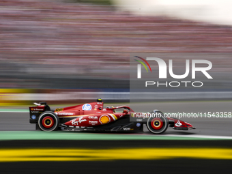 Carlos Sainz Jr. of Spain drives the (55) Scuderia Ferrari SF-24 Ferrari during the race of the Formula 1 Pirelli Gran Premio d'Italia 2024...