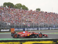 Carlos Sainz Jr. of Spain drives the (55) Scuderia Ferrari SF-24 Ferrari during the race of the Formula 1 Pirelli Gran Premio d'Italia 2024...