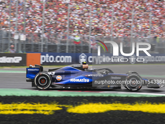 Franco Colapinto of Argentina drives the (43) Williams Racing FW46 Mercedes during the race of the Formula 1 Pirelli Gran Premio d'Italia 20...