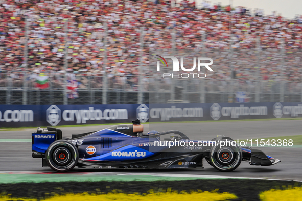 Alexander Albon of Thailand drives the (23) Williams Racing FW46 Mercedes during the race of the Formula 1 Pirelli Gran Premio d'Italia 2024...