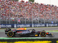 Sergio Perez of Mexico drives the (11) Oracle Red Bull Racing RB20 Honda RBPT during the race of the Formula 1 Pirelli Gran Premio d'Italia...