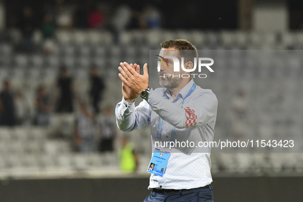 Zeljko Kopic during Universitatea Cluj vs. Dinamo Bucuresti at Cluj Arena in Cluj-Napoca, Romania, on September 2, 2024 