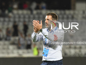 Zeljko Kopic during Universitatea Cluj vs. Dinamo Bucuresti at Cluj Arena in Cluj-Napoca, Romania, on September 2, 2024 (