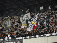 Fans of Universitatea Cluj during the Universitatea Cluj vs. Dinamo Bucuresti match at Cluj Arena in Cluj-Napoca, Romania, on September 2, 2...