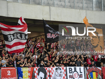 Fans of Dinamo during Universitatea Cluj vs. Dinamo Bucuresti in Cluj-Napoca, Romania, on September 2, 2024 (