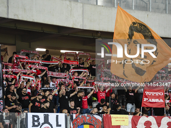 Fans of Dinamo during Universitatea Cluj vs. Dinamo Bucuresti in Cluj-Napoca, Romania, on September 2, 2024 (