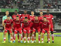 Players of FC Dinamo during Universitatea Cluj vs. Dinamo Bucuresti at Cluj Arena in Cluj-Napoca, Romania, on September 2, 2024 (