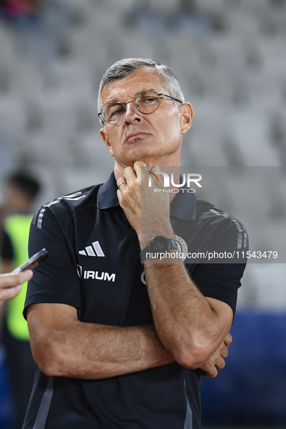 Ioan Ovidiu Sabau during Universitatea Cluj vs. Dinamo Bucuresti at Cluj Arena in Cluj-Napoca, Romania, on September 2, 2024 