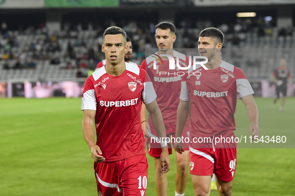 Catalin Cirjan during Universitatea Cluj vs. Dinamo Bucuresti at Cluj Arena in Cluj-Napoca, Romania, on September 2, 2024 