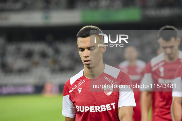 Catalin Cirjan during Universitatea Cluj vs. Dinamo Bucuresti at Cluj Arena in Cluj-Napoca, Romania, on September 2, 2024 