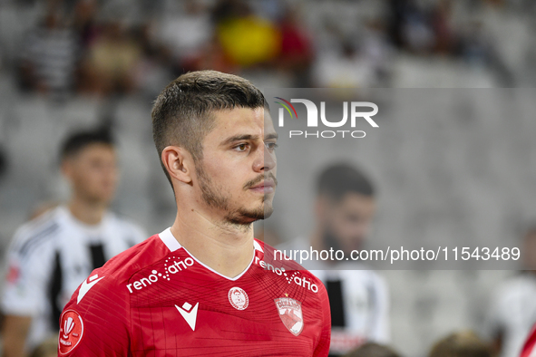 Cristian Costin during Universitatea Cluj vs. Dinamo Bucuresti at Cluj Arena in Cluj-Napoca, Romania, on September 2, 2024 