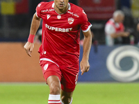 Georgi Milanov is in action during Universitatea Cluj vs. Dinamo Bucuresti at Cluj Arena in Cluj-Napoca, Romania, on September 2, 2024 (