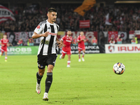 Iulian Cristea is in action during Universitatea Cluj vs. Dinamo Bucuresti at Cluj Arena in Cluj-Napoca, Romania, on September 2, 2024. (