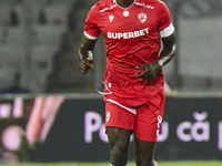 Eddy Gnahore plays during Universitatea Cluj vs. Dinamo Bucuresti at Cluj Arena in Cluj-Napoca, Romania, on September 2, 2024. (