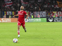 Antonio Bordusanu is in action during Universitatea Cluj vs. Dinamo Bucuresti at Cluj Arena in Cluj-Napoca, Romania, on September 2, 2024. (