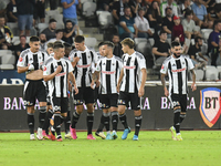 Players of U Cluj during Universitatea Cluj vs. Dinamo Bucuresti at Cluj Arena in Cluj-Napoca, Romania, on September 2, 2024 (