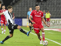 Georgi Milanov is in action during Universitatea Cluj vs. Dinamo Bucuresti at Cluj Arena in Cluj-Napoca, Romania, on September 2, 2024 (