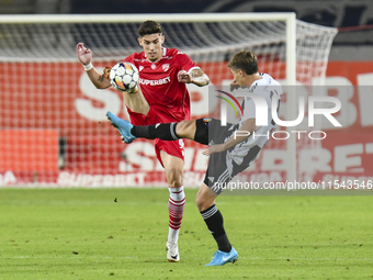 Andrei Marginean plays during the Universitatea Cluj vs. Dinamo Bucuresti match at Cluj Arena in Cluj-Napoca, Romania, on September 2, 2024...