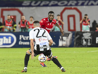 Eddy Gnahore plays during Universitatea Cluj vs. Dinamo Bucuresti at Cluj Arena in Cluj-Napoca, Romania, on September 2, 2024. (