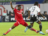 Eddy Gnahore plays during Universitatea Cluj vs. Dinamo Bucuresti at Cluj Arena in Cluj-Napoca, Romania, on September 2, 2024. (