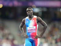 Charles-Antoine Kouakou of France looks on in Men's 400m - T20 Final during the Paris 2024 Paralympic Games at Stade de France on September...