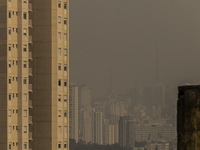 Dry weather and a layer of pollution cover the sky in Sao Paulo, Brazil, on September 3, 2024, due to fires in the state. Brazil expects day...