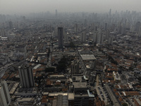 Dry weather and a layer of pollution cover the sky in Sao Paulo, Brazil, on September 3, 2024, due to fires in the state. Brazil expects day...