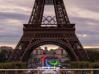 Turkey plays against Equipe de France in a blind football match at Eiffel Tower Stadium during the Paris 2024 Paralympic Games in Paris, Fra...