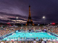 Turkey plays against Equipe de France in a blind football match at Eiffel Tower Stadium during the Paris 2024 Paralympic Games in Paris, Fra...